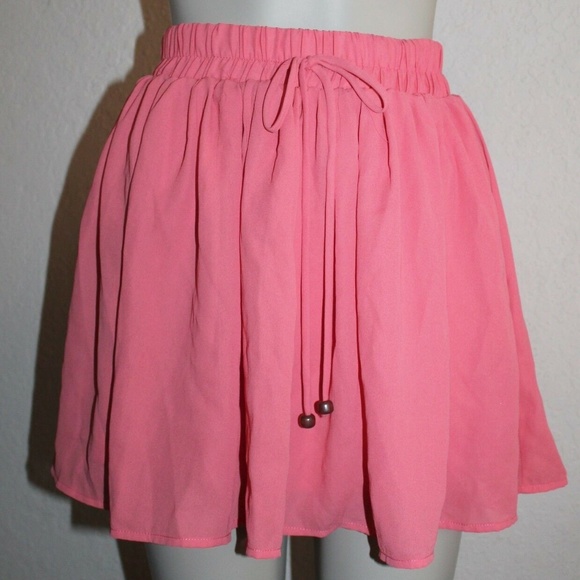 GUESS CHIFFON SKIRT COLOR ORANGE - Picture 2 of 5